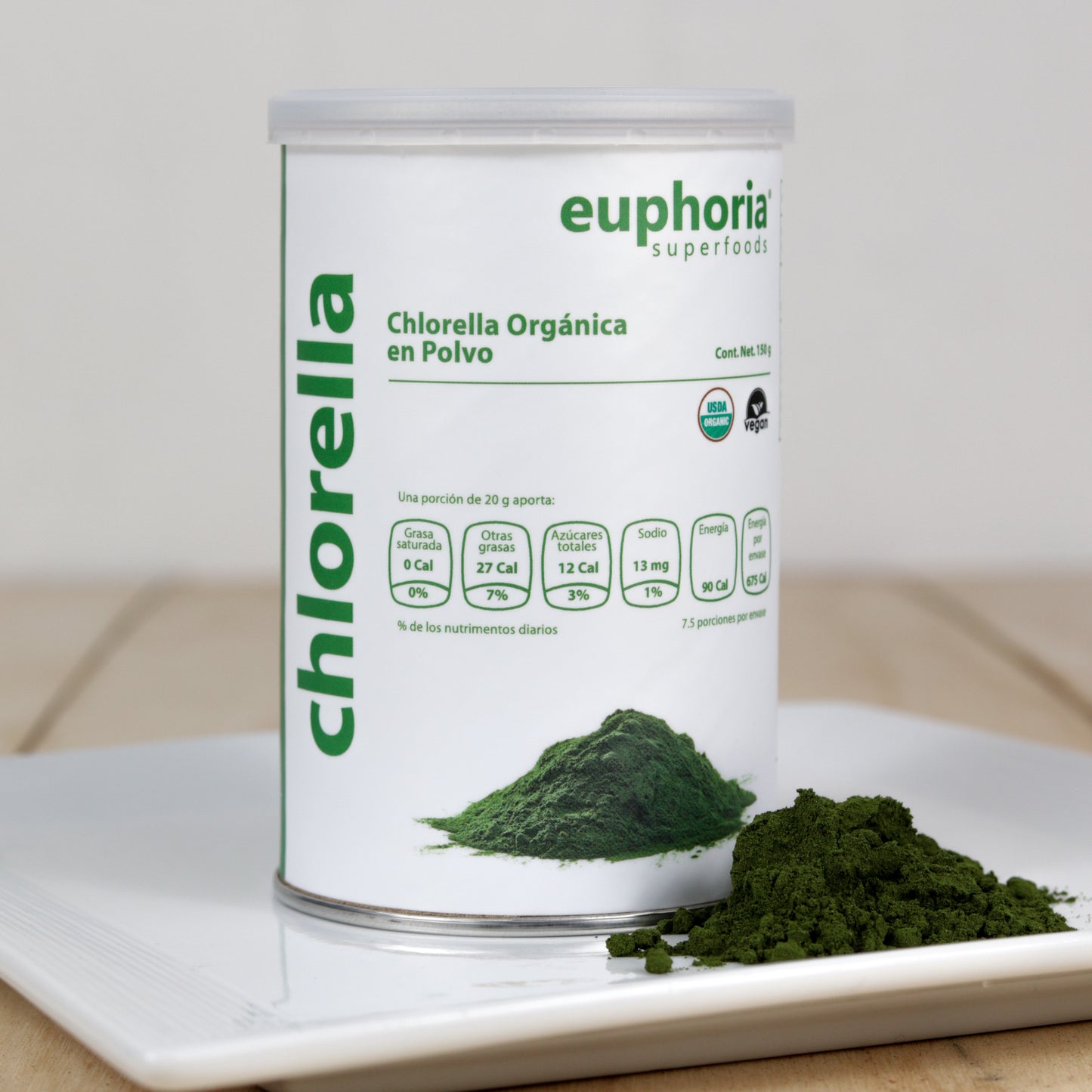 Chlorella orgánico - Euphoria Superfoods