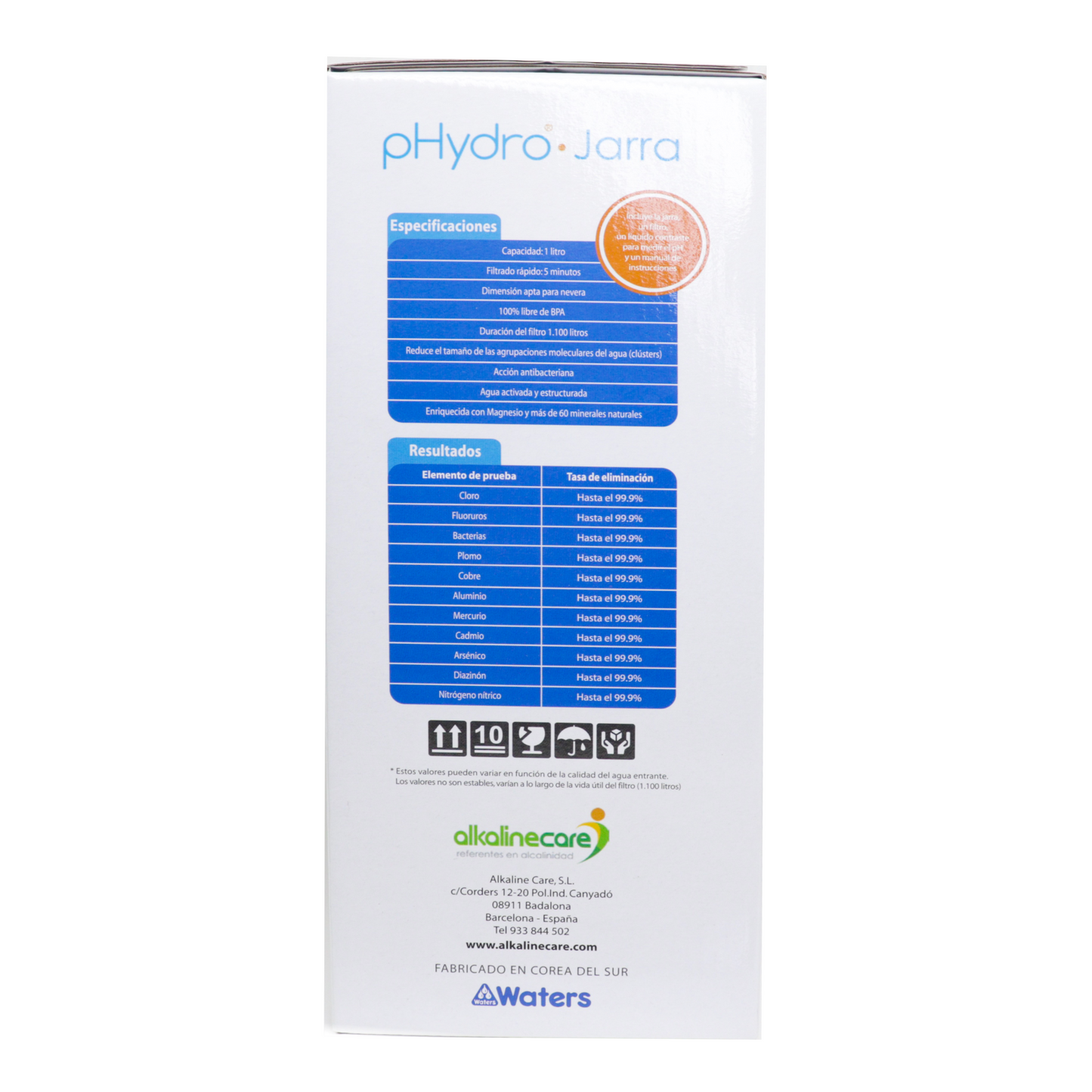 Alkaline Care Jarra pHydro* 1 pza