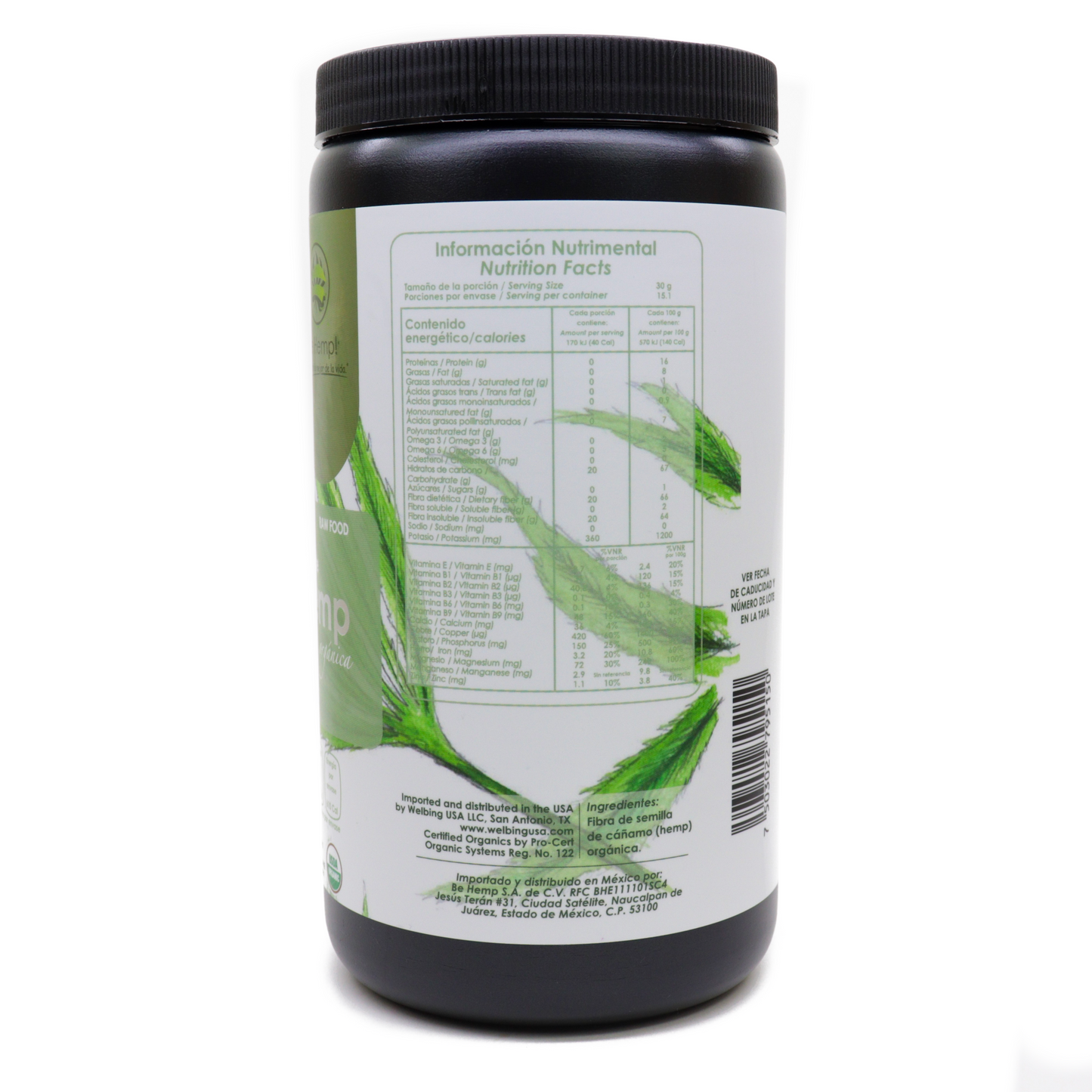 Fibra de hemp orgánica - Be Hemp!