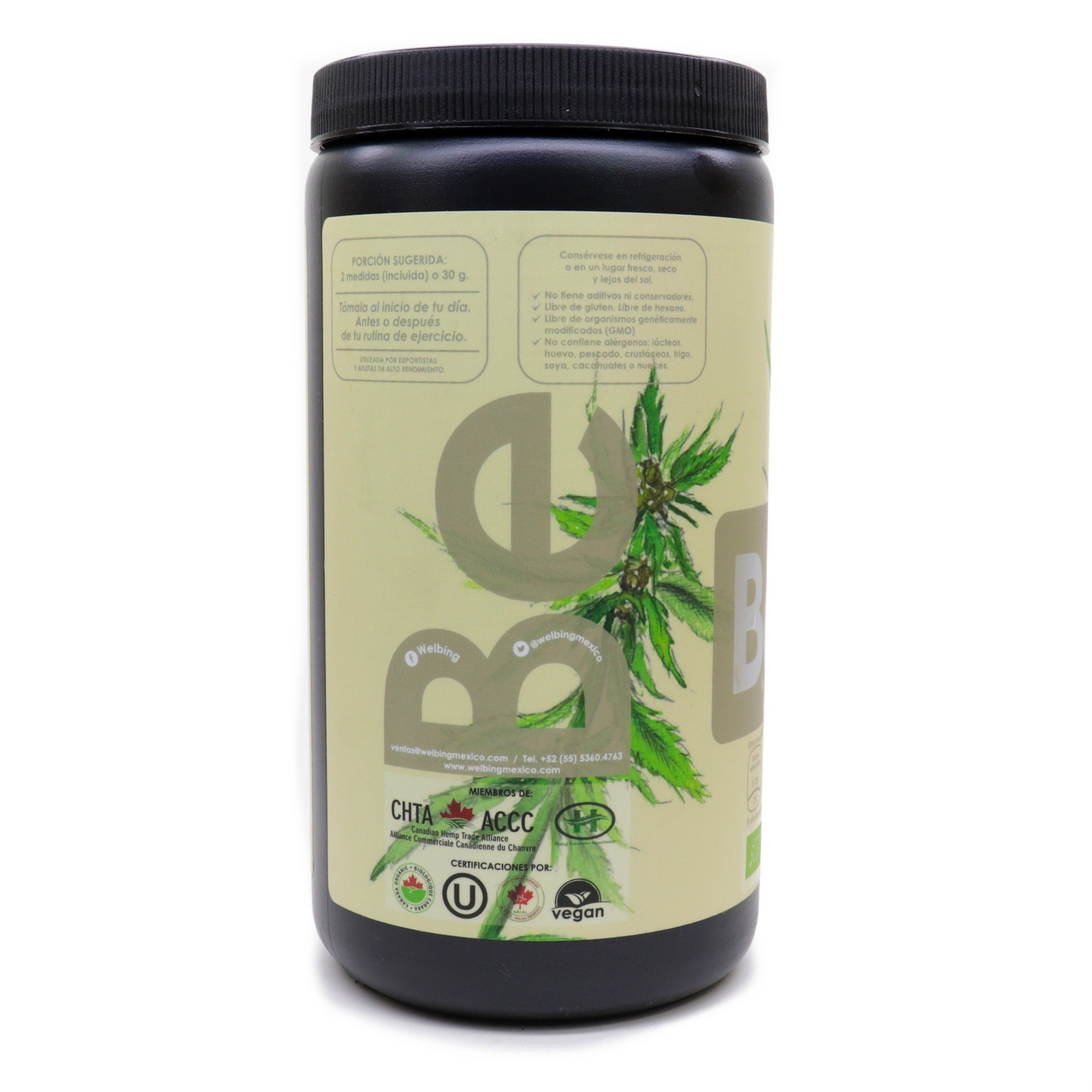 Proteína de hemp orgánica con cacao - Be Hemp!