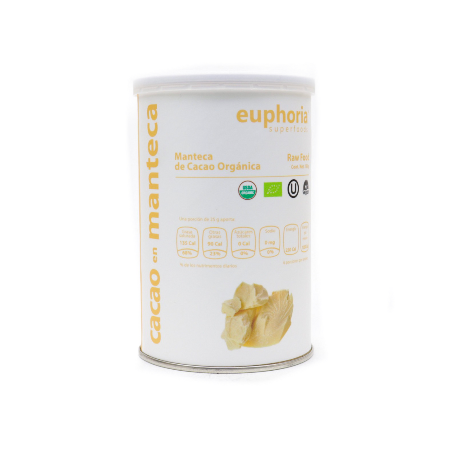 Cacao en manteca orgánico - Euphoria Superfoods
