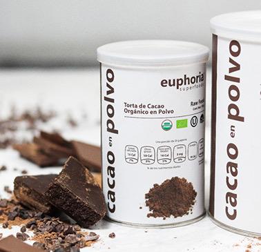 Cacao orgánico en polvo de Euphoria Suprefoods
