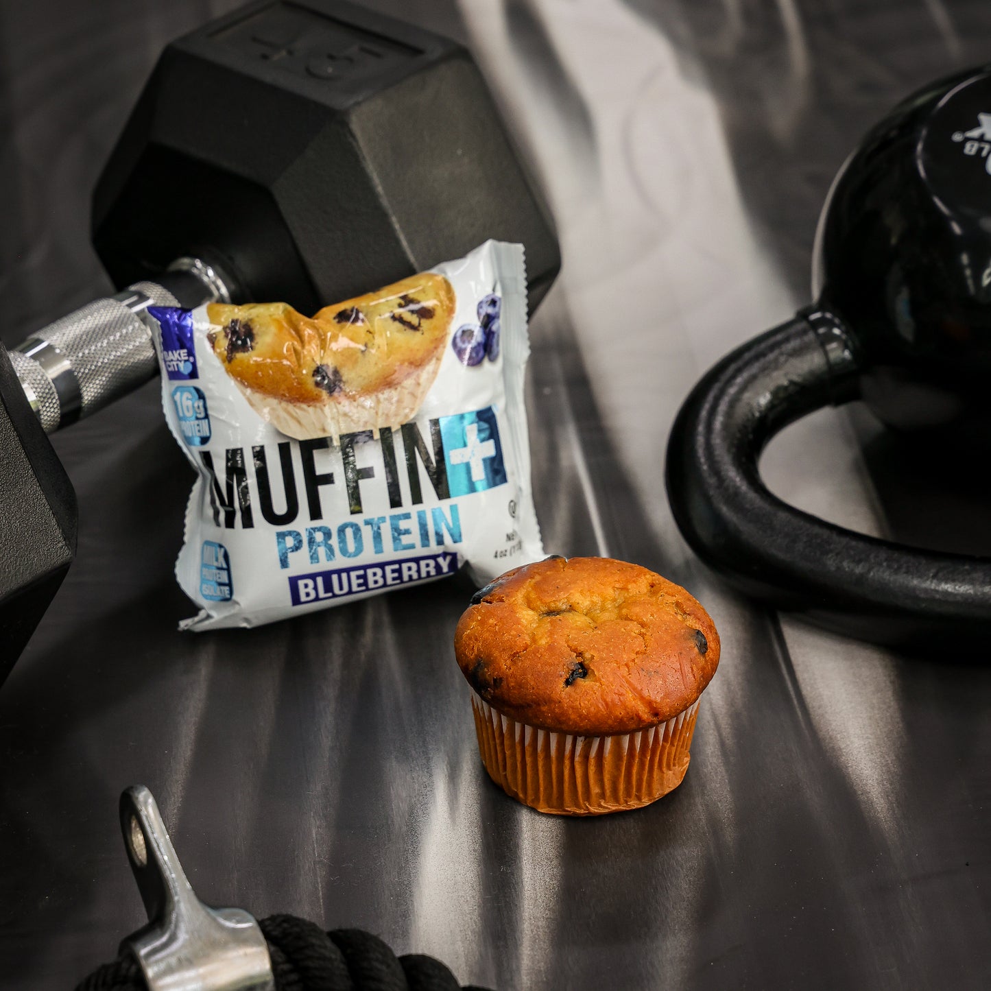 Muffin de Proteína Mora Azul