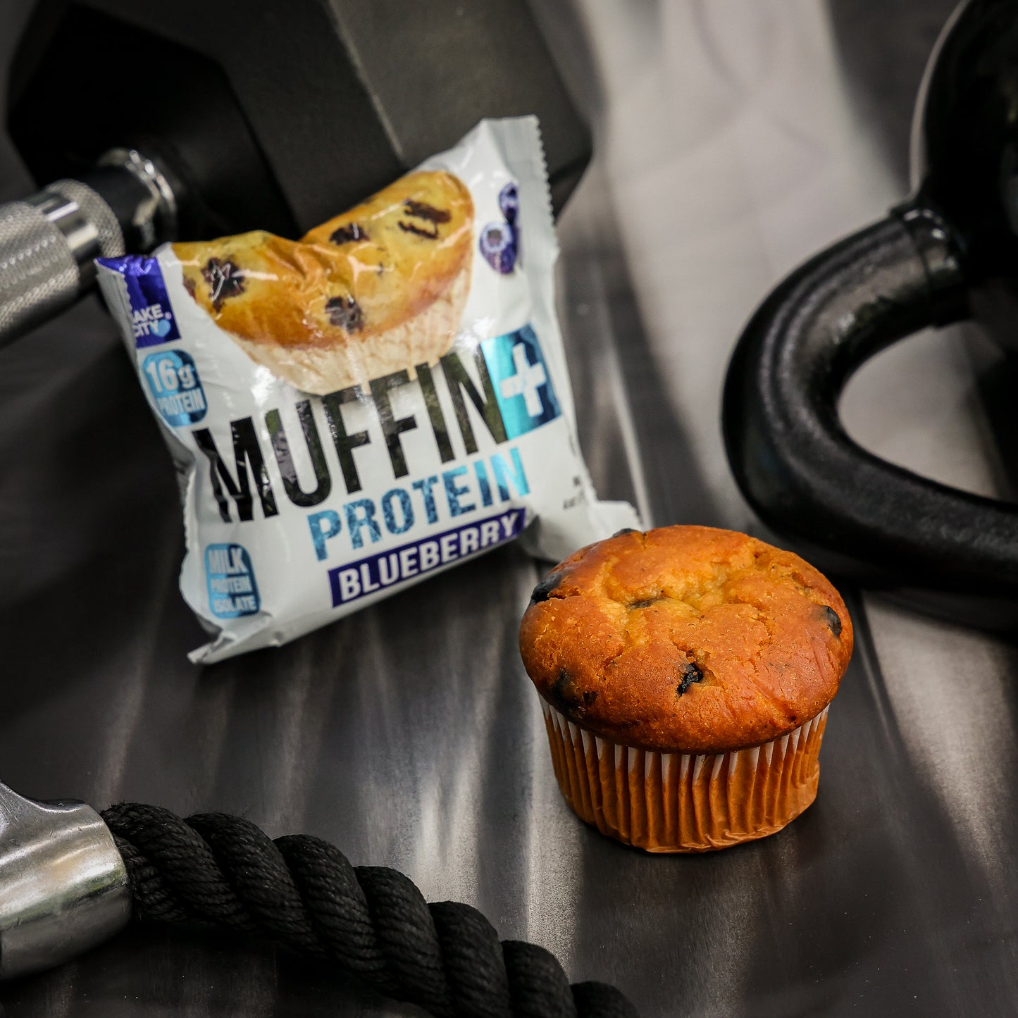 Muffin de Proteína Mora Azul