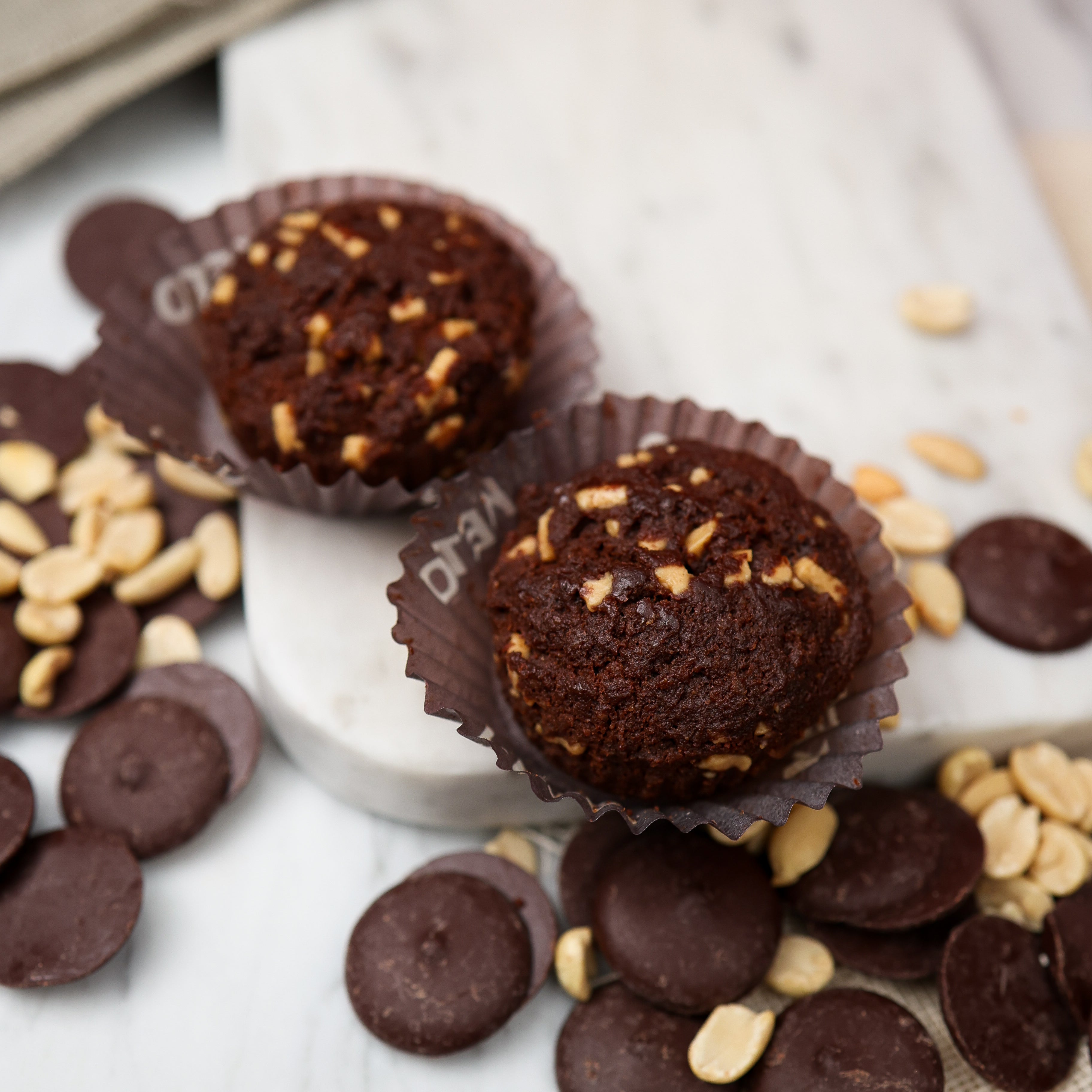Muffin Keto Chocolate Y Crema de Cacahuate