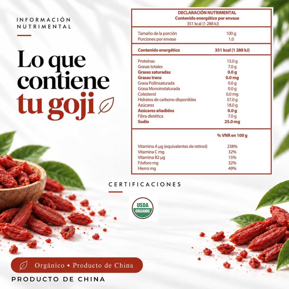 Goji Berries Orgánicos