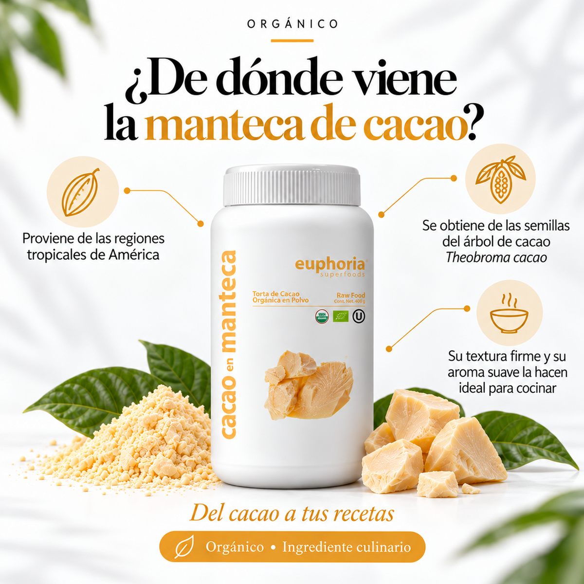 Cacao en Manteca Orgánico