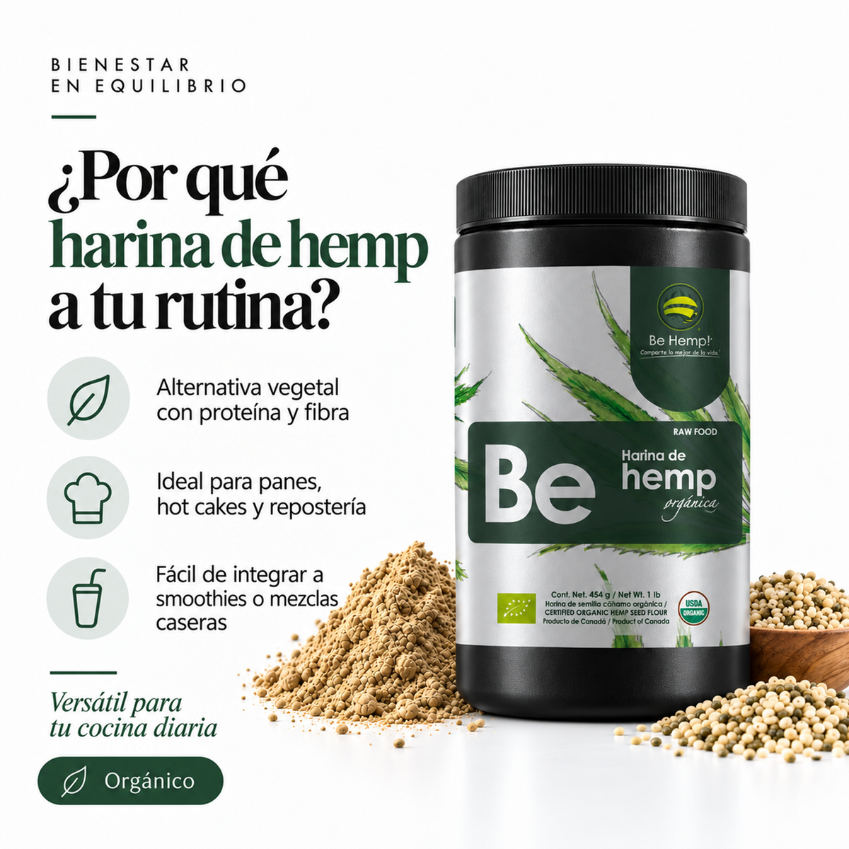 Harina de hemp orgánica