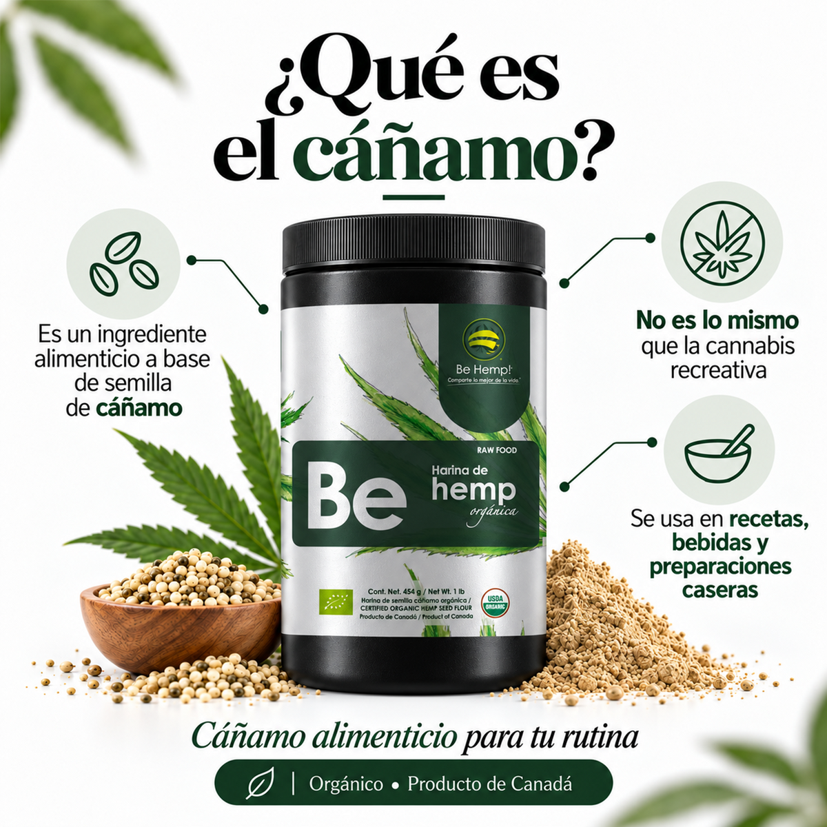 Harina de hemp orgánica