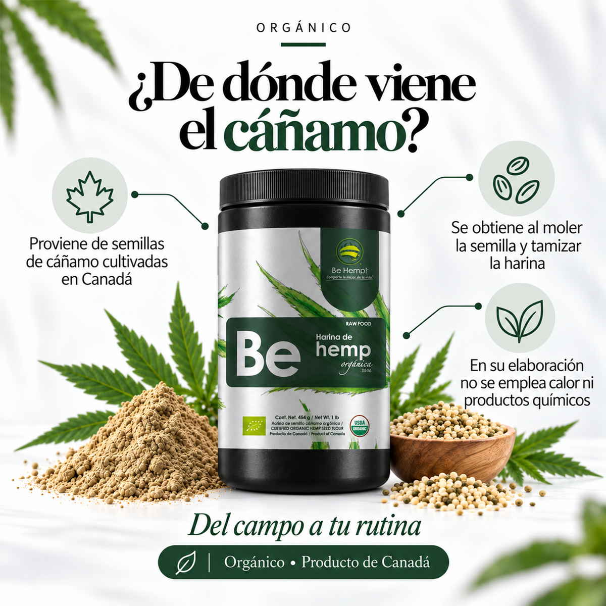Harina de hemp orgánica