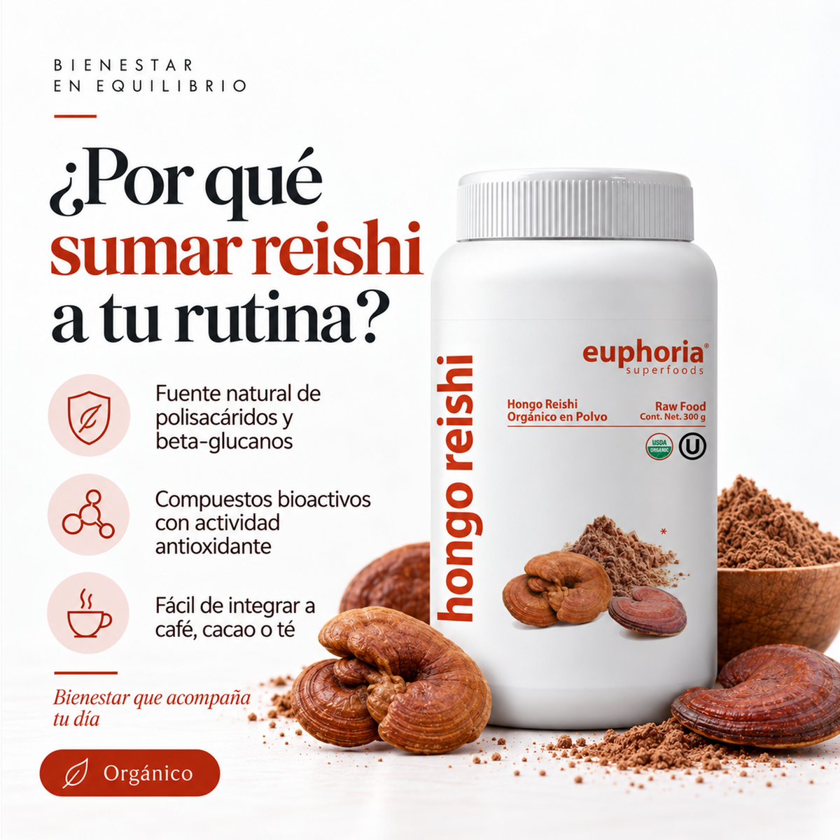 Hongo Reishi Orgánico