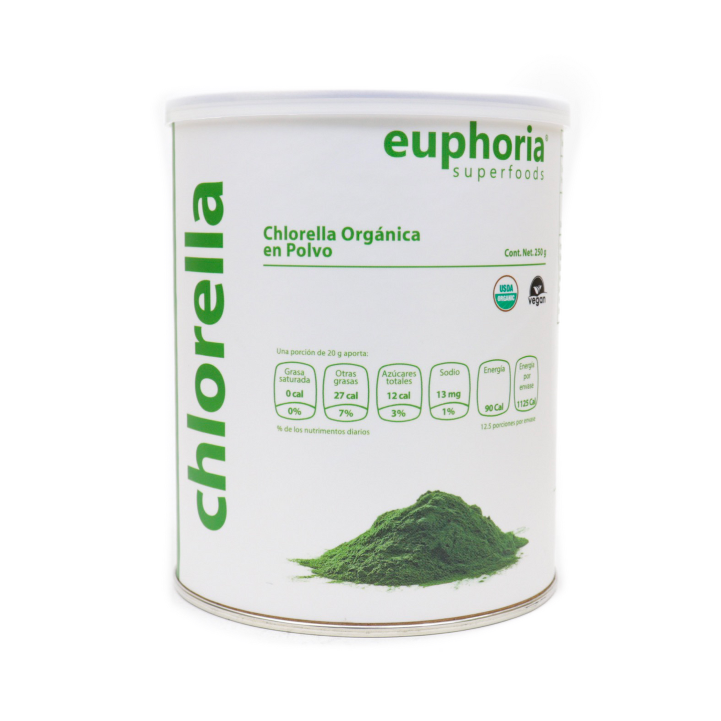 Chlorella orgánico - Euphoria Superfoods