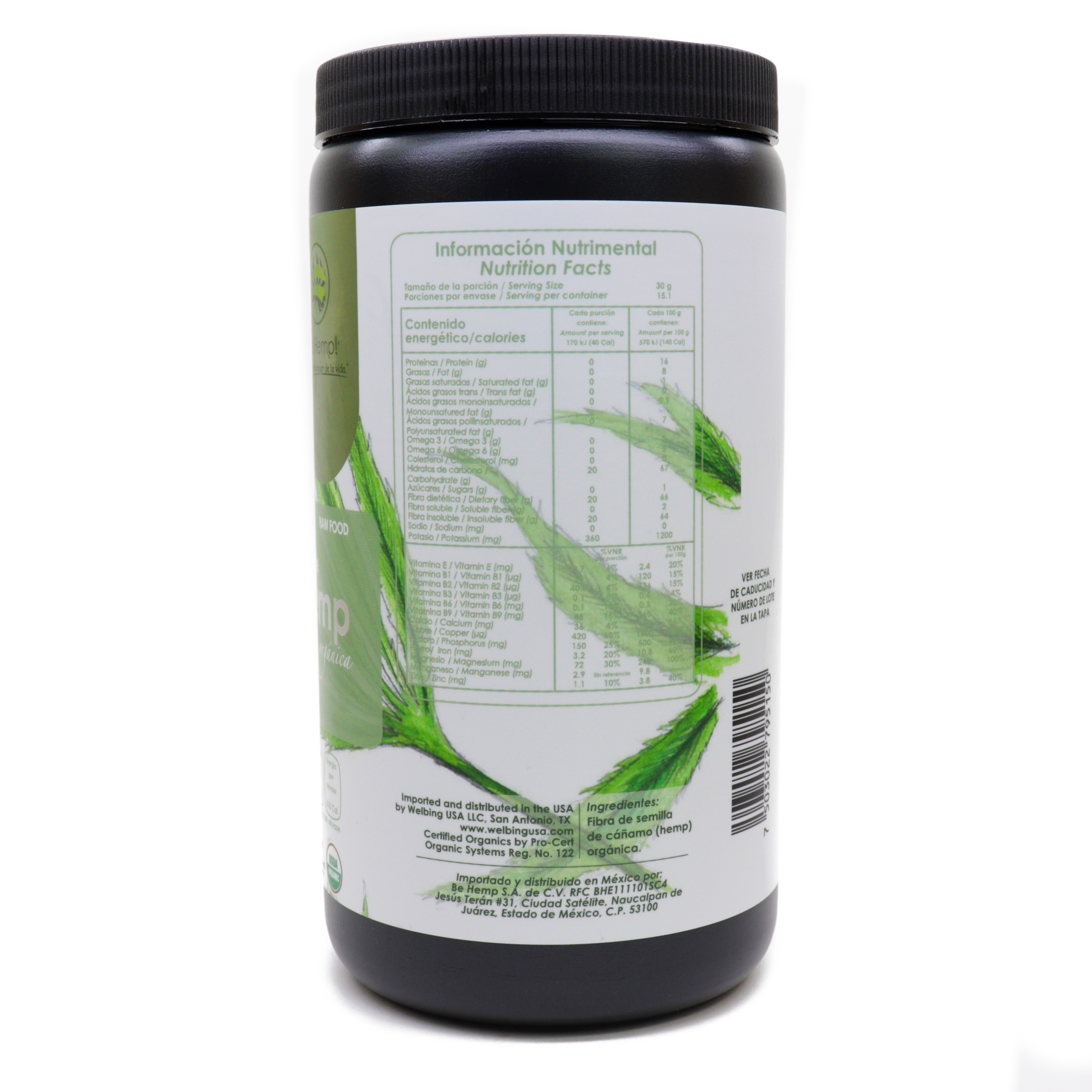 Fibra de hemp orgánica - Be Hemp!