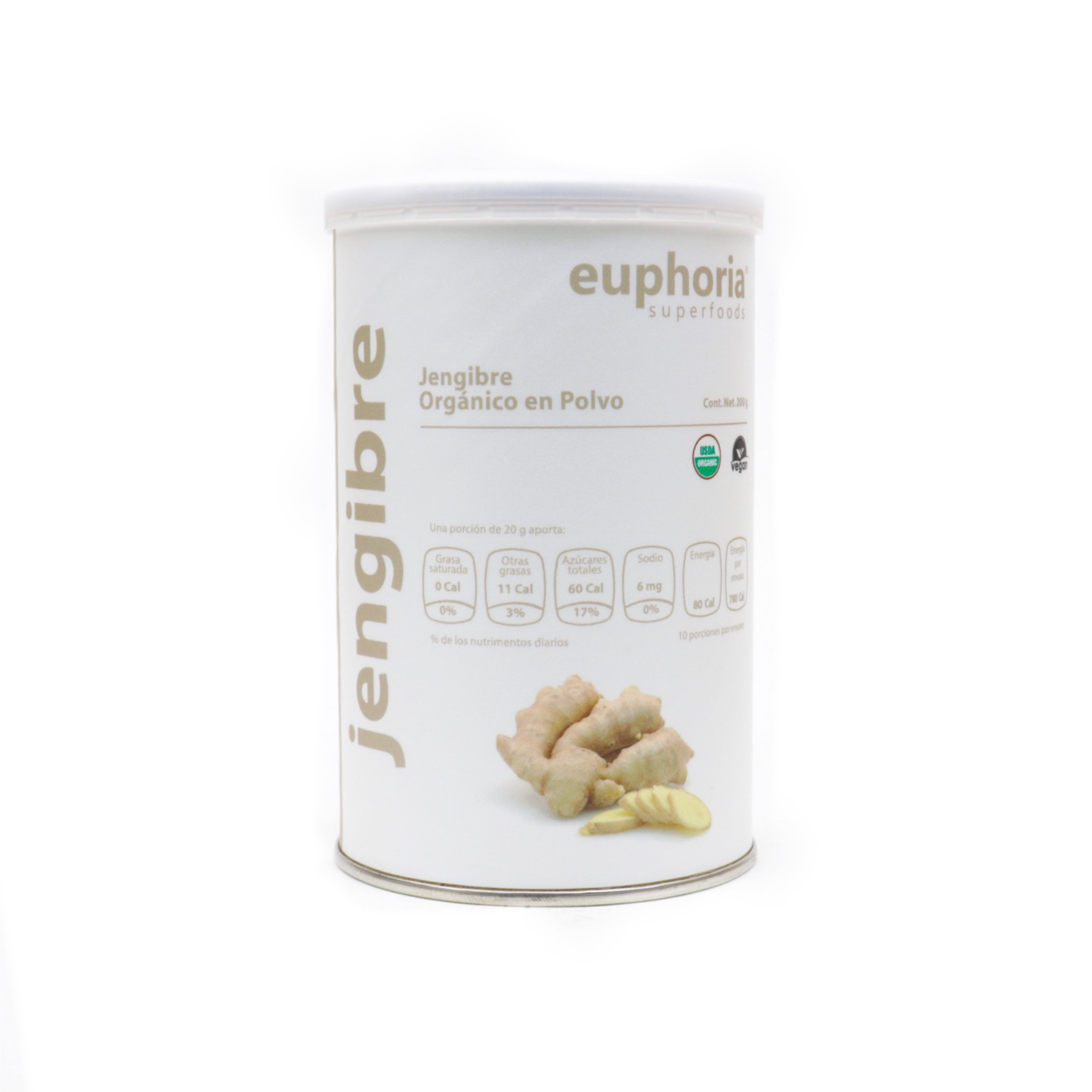 Euphoria Superfoods Jengibre orgánico 200 g
