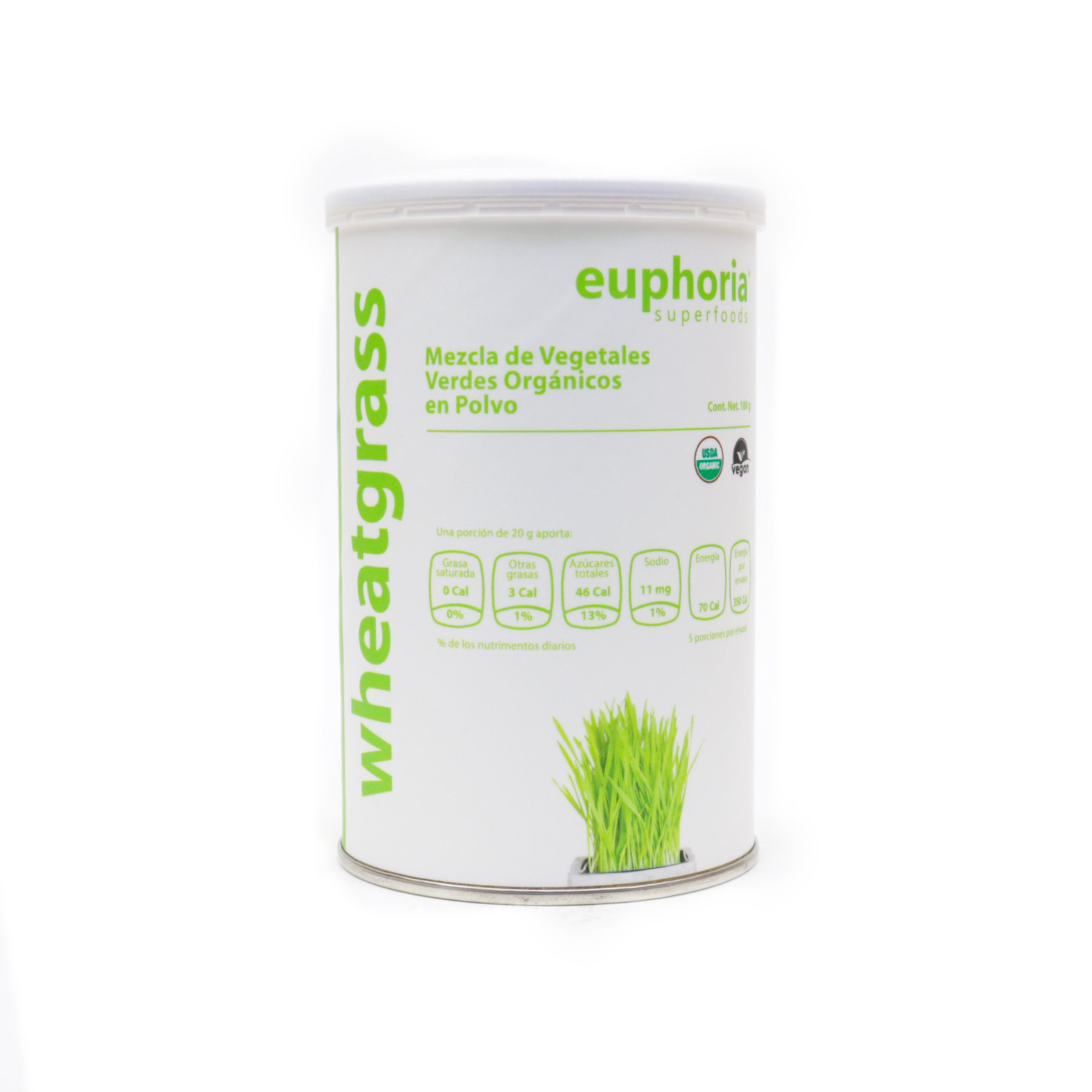 Euphoria Superfoods Wheatgrass orgánico 100 g