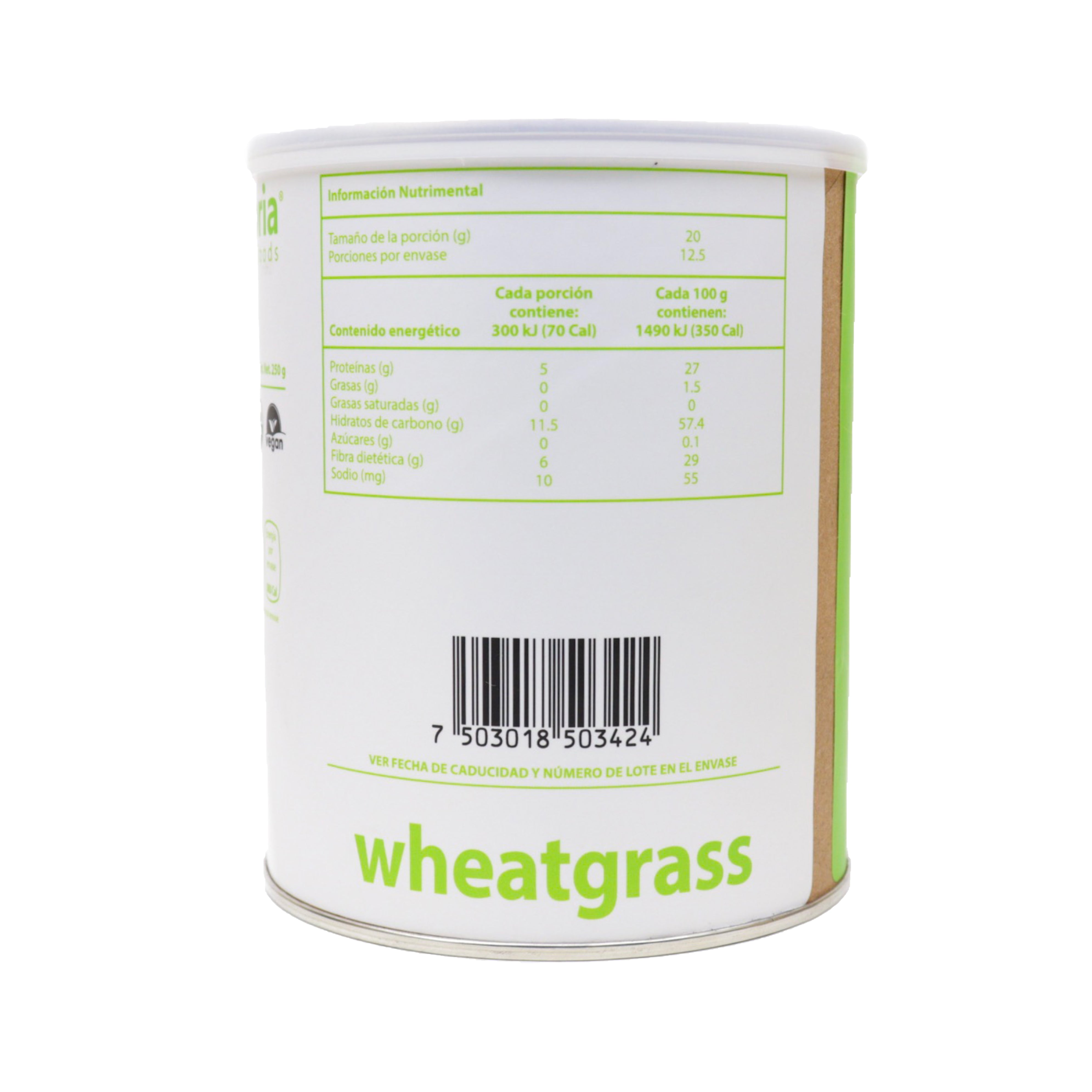 Euphoria Superfoods Wheatgrass orgánico 250 g