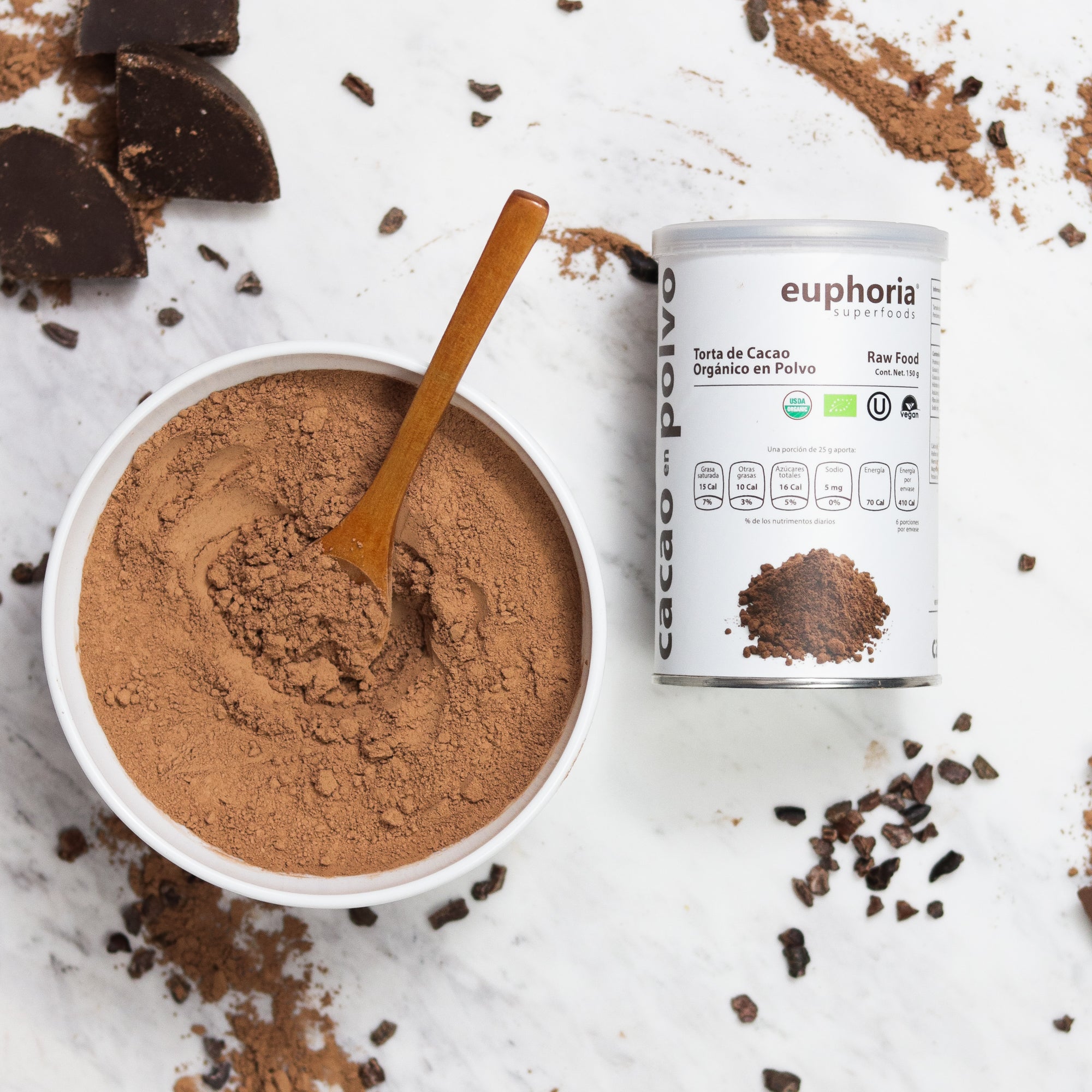 Euphoria Superfoods Cacao orgánico 150 g